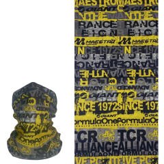 Bisiklet Temalı Buff – Sarı Siyah Yazılı Spor Boyunluk