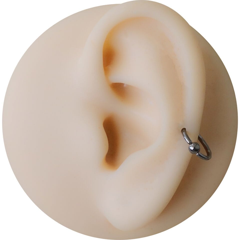 Helix ve tragus kullanımı için uygun paslanmaz gümüş dudak burun kıkırdak piercing