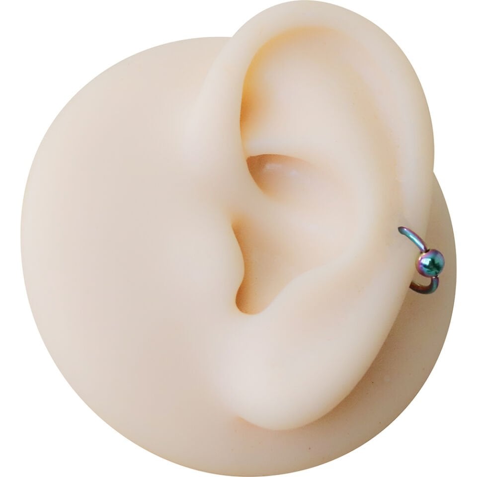 Helix ve tragus kullanımı için uygun paslanmaz gökkuşağı dudak burun kıkırdak piercing