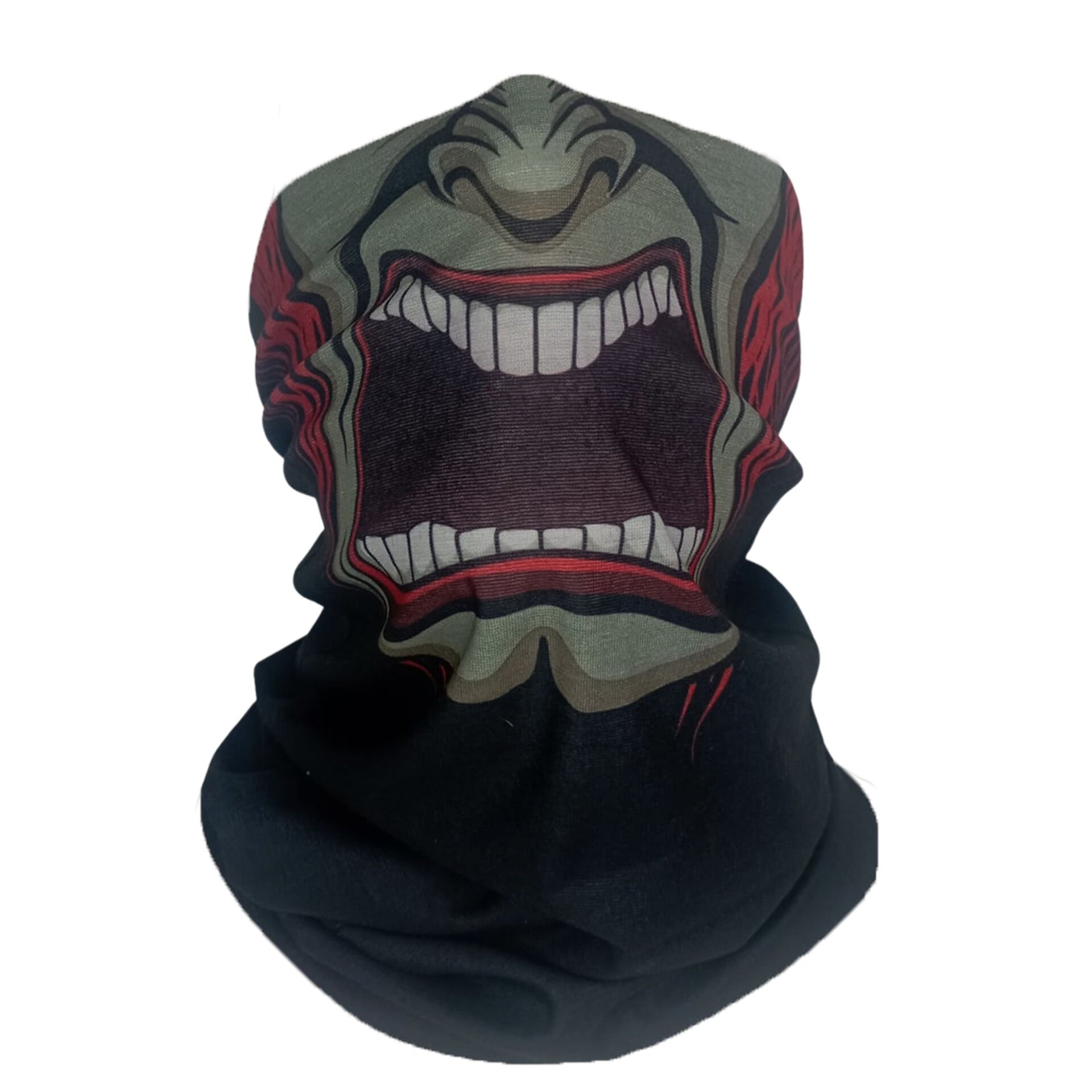 Karakter Yüzü Baskılı Buff – Siyah Kırmızı Boyunluk