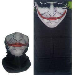 Joker Yüzü Baskılı Buff – Siyah Boyunluk