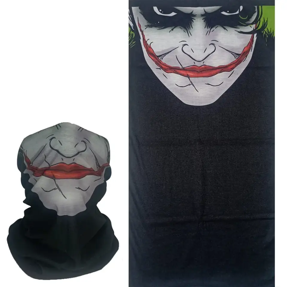 Joker Yüzü Desenli saça takılan buff  Boru Bandana Saç Bandı