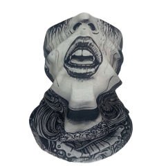 Gotik Vampir Kadın Desenli Buff – Boyunluk