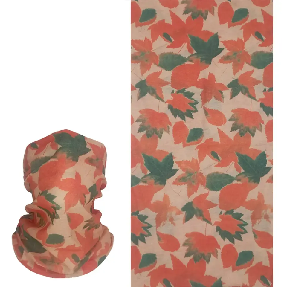 Sonbahar Yaprakları Desenli saça bağlanan buff Boru Bandana Saç Bandı