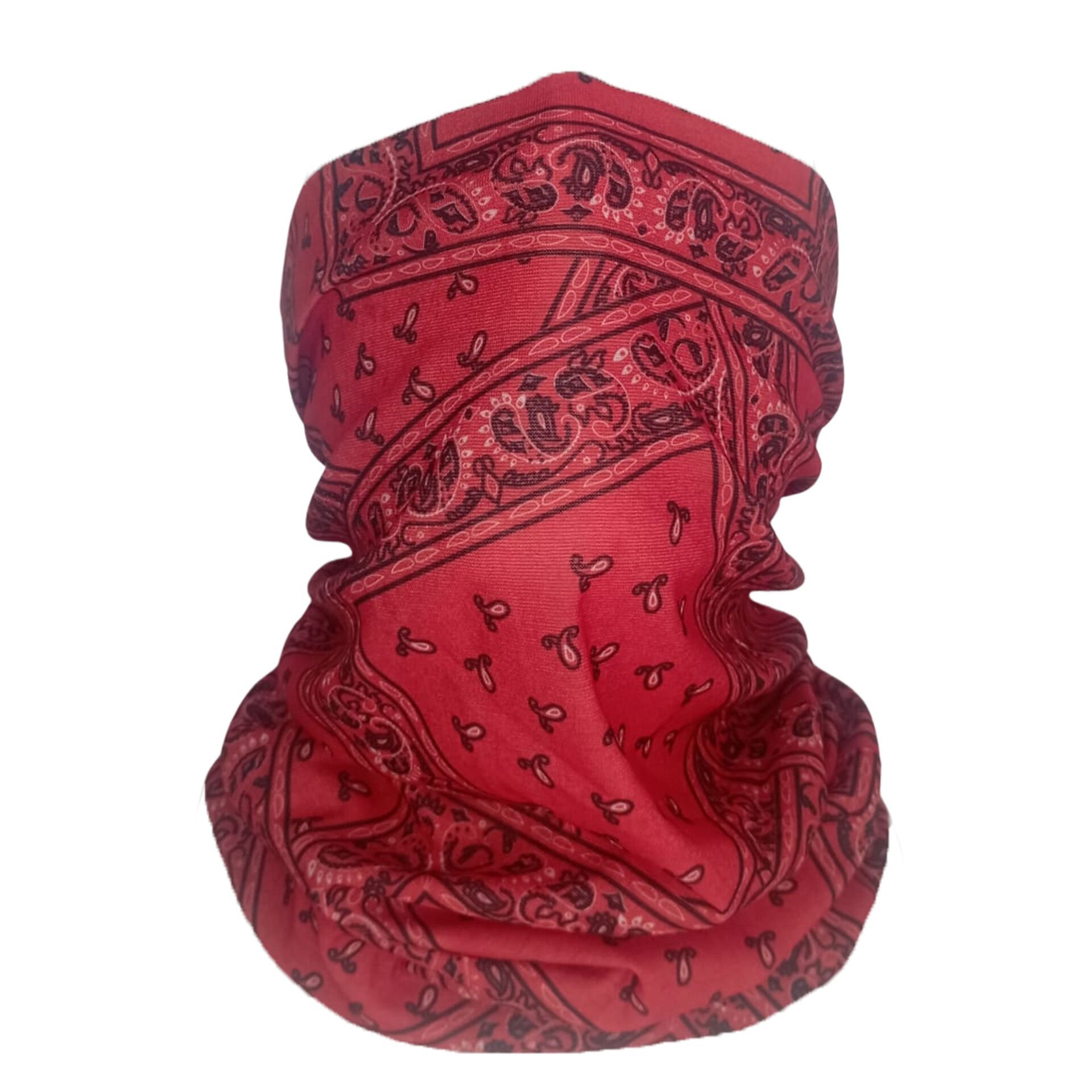 Kırmızı Bandana Desenli Buff – Unisex Boyunluk