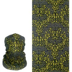 Yeşil Çiçek ve Yaprak Desenli Buff – Çok Amaçlı Boyunluk