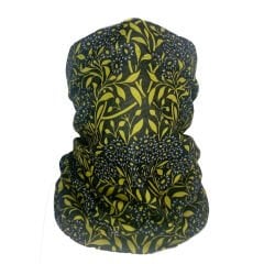 Yeşil Çiçek ve Yaprak Desenli Buff – Çok Amaçlı Boyunluk