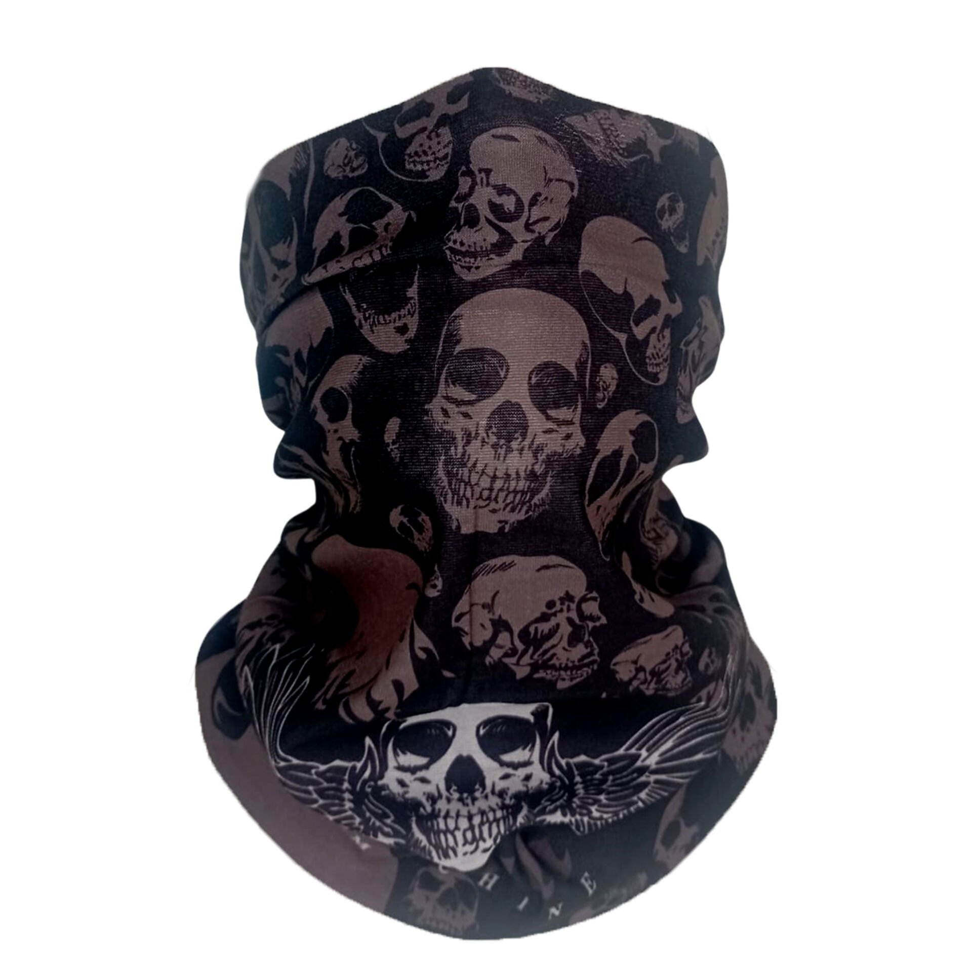 Skull Machine Desenli Buff – Kafatası Baskılı Boyunluk