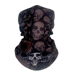 Skull Machine Desenli Buff – Kafatası Baskılı Boyunluk