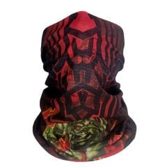 Alevli Kaplan Buff – Tribal Desenli Kırmızı Boyunluk