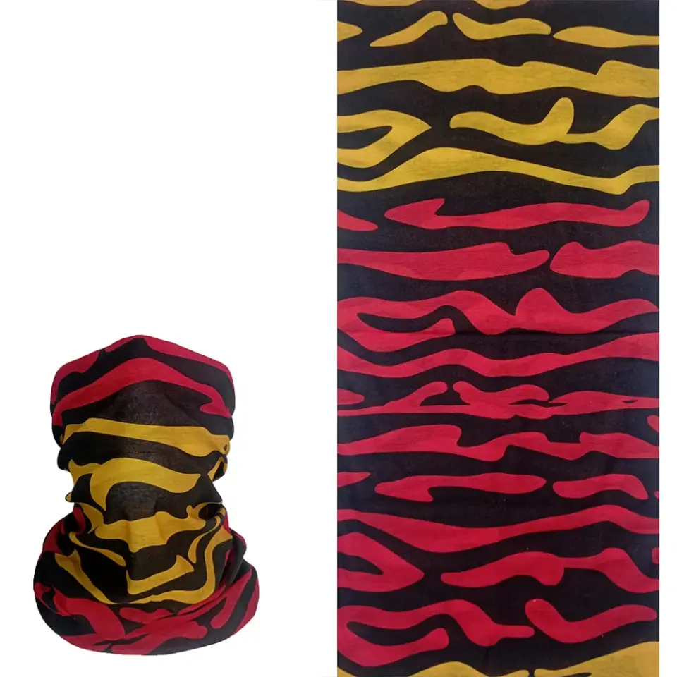 Vahşi Zebra Desenli saça bağlanan buff Boru Bandana Saç Bandı
