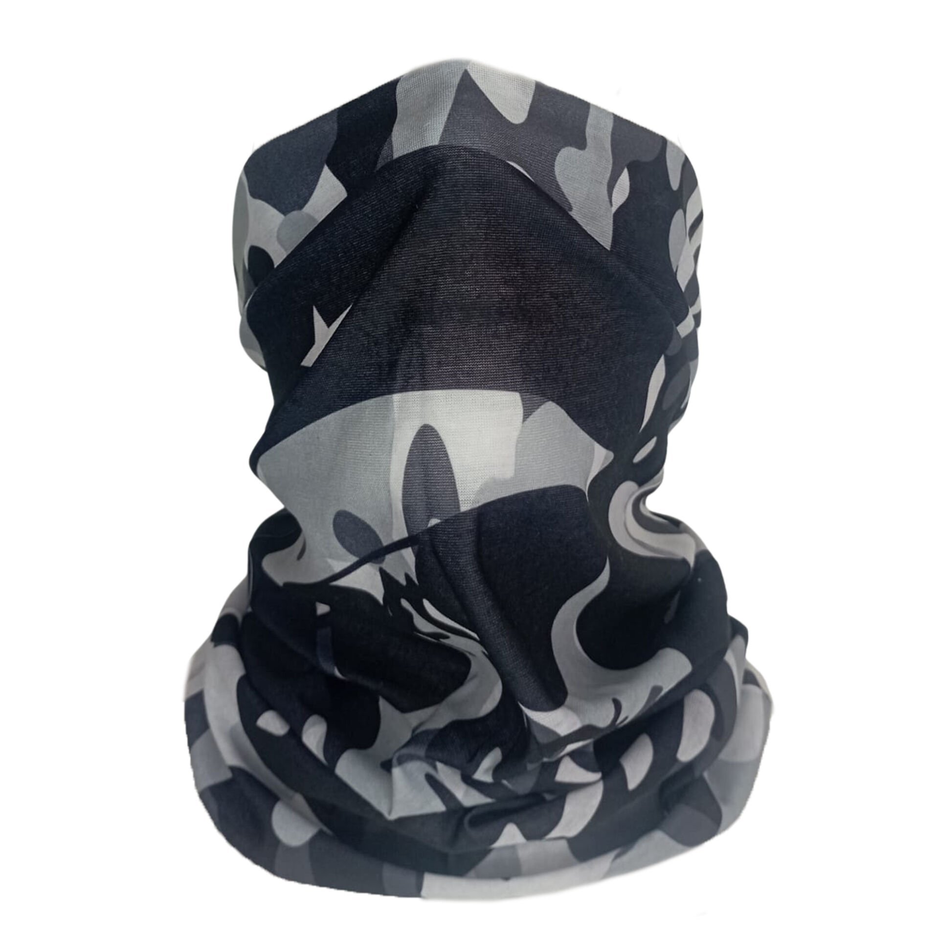Kamuflaj Skull Desenli Buff – Askeri Stil Boyunluk