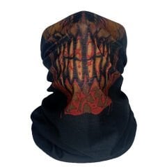 Kanlı Diş Efektli Siyah Buff – Gotik & Biker Boyunluk