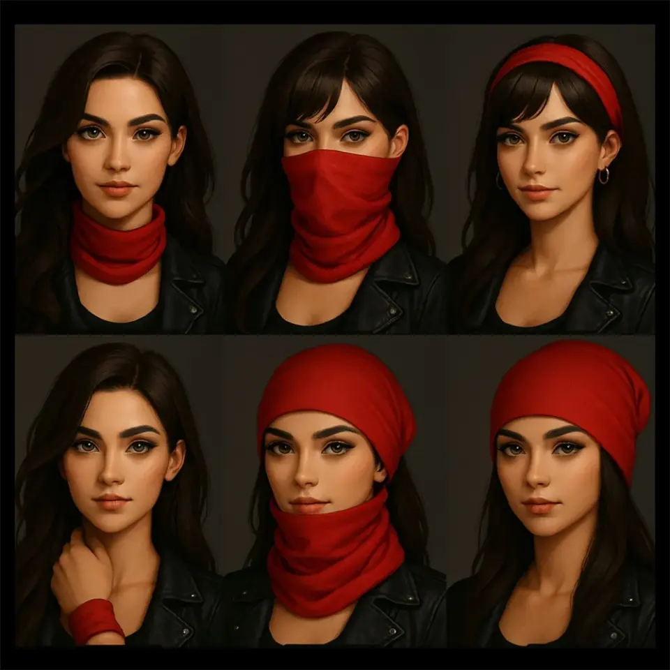 Kar Tanesi Bandana Saç Bandı