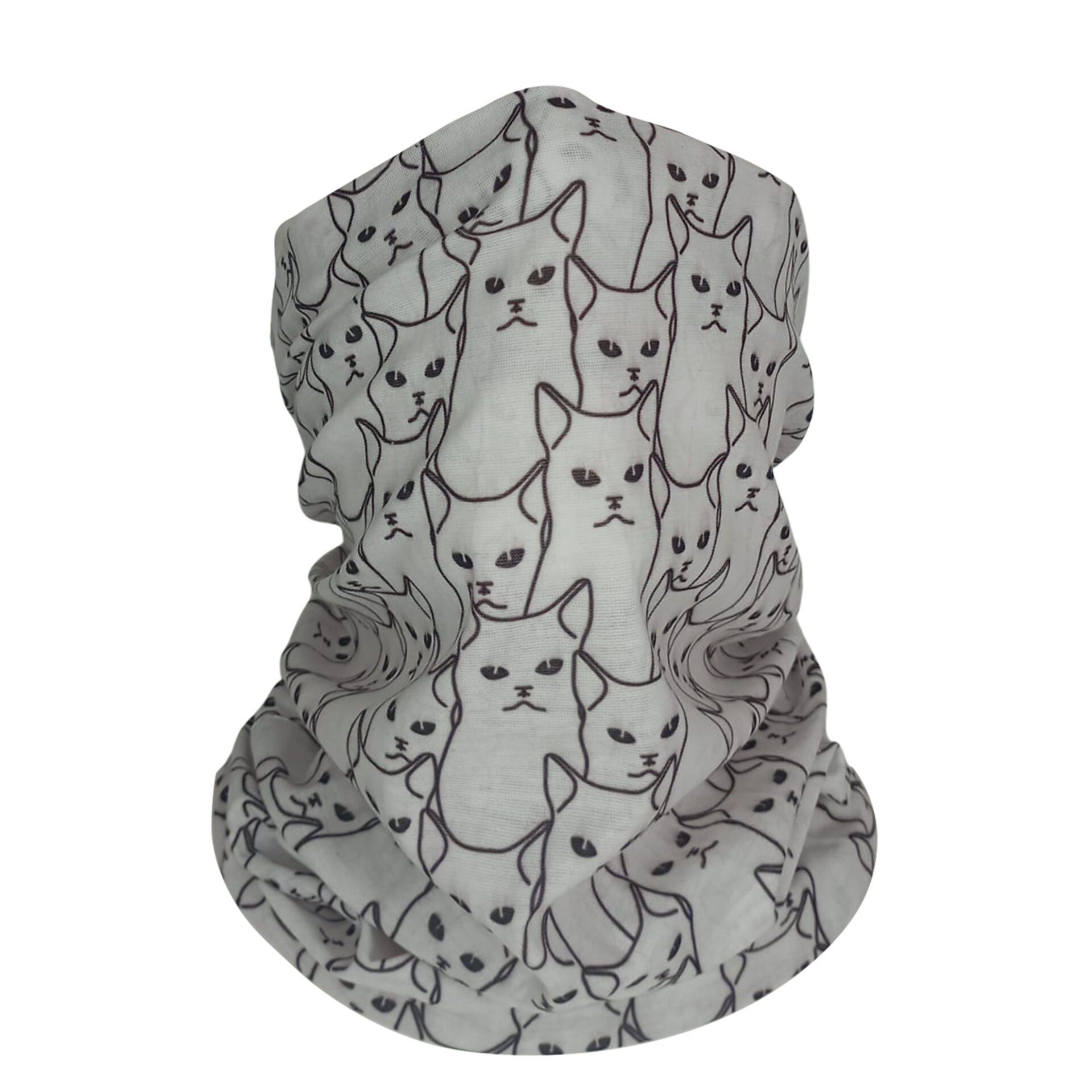 Kedi Desenli Buff – Sevimli Çizim Tasarımlı Unisex Boyunluk & Bandana