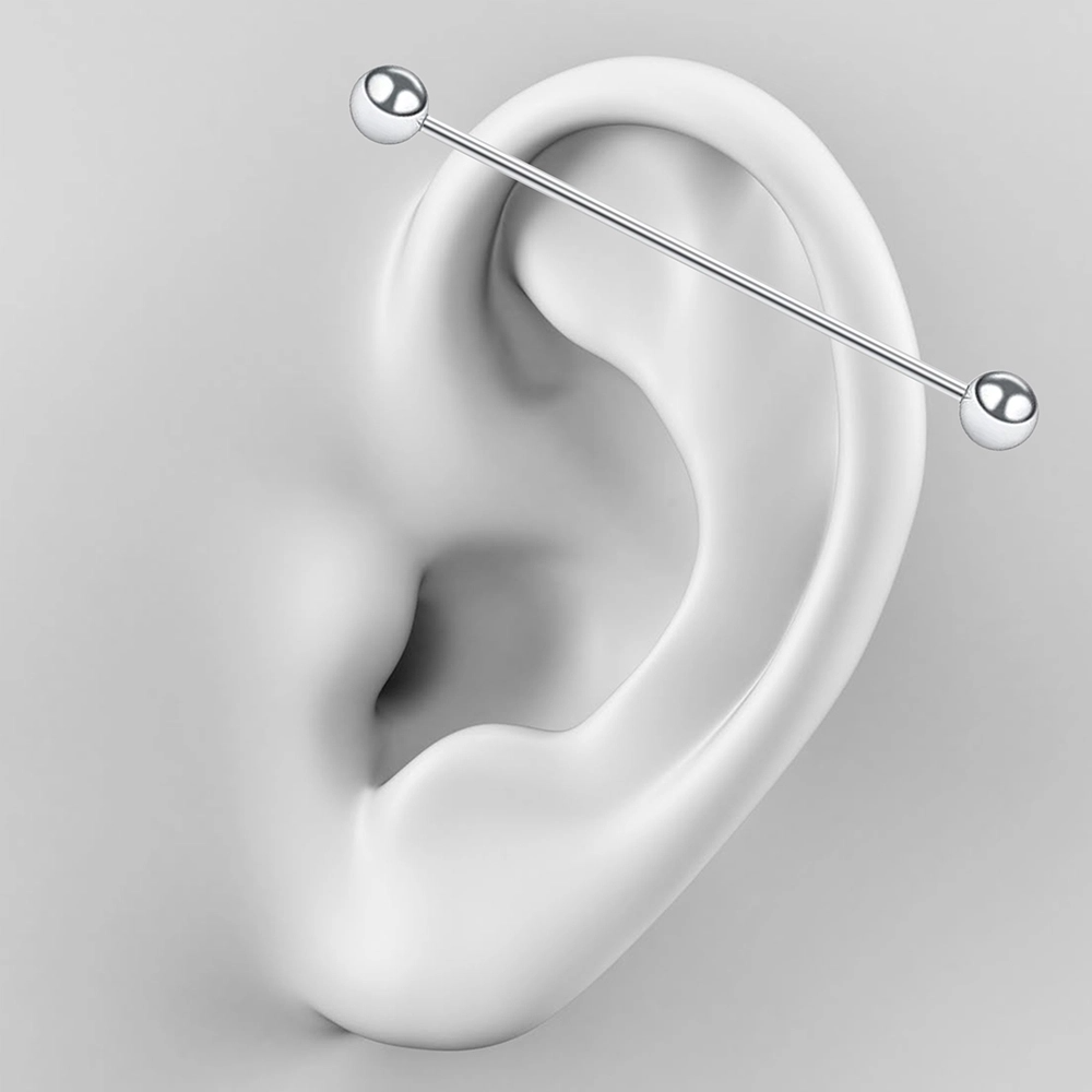 Gümüş Renk 316L Cerrahi Çelik Toplu Industrial - Köprü Piercing