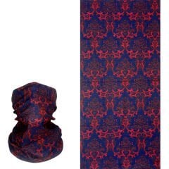 Bordo Lacivert Desenli Buff – Unisex Şık Boyunluk & Çok Amaçlı Bandana