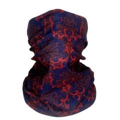 Bordo Lacivert Desenli Çok Amaçlı Bandana Boyunluk - Unisex Şık Tasarım