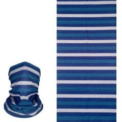 Mavi Beyaz Çizgili Buff – Unisex Çok Amaçlı Boyunluk & Bandana