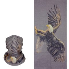 Kartal Desenli Buff – Unisex Çok Amaçlı Boyunluk & Bandana