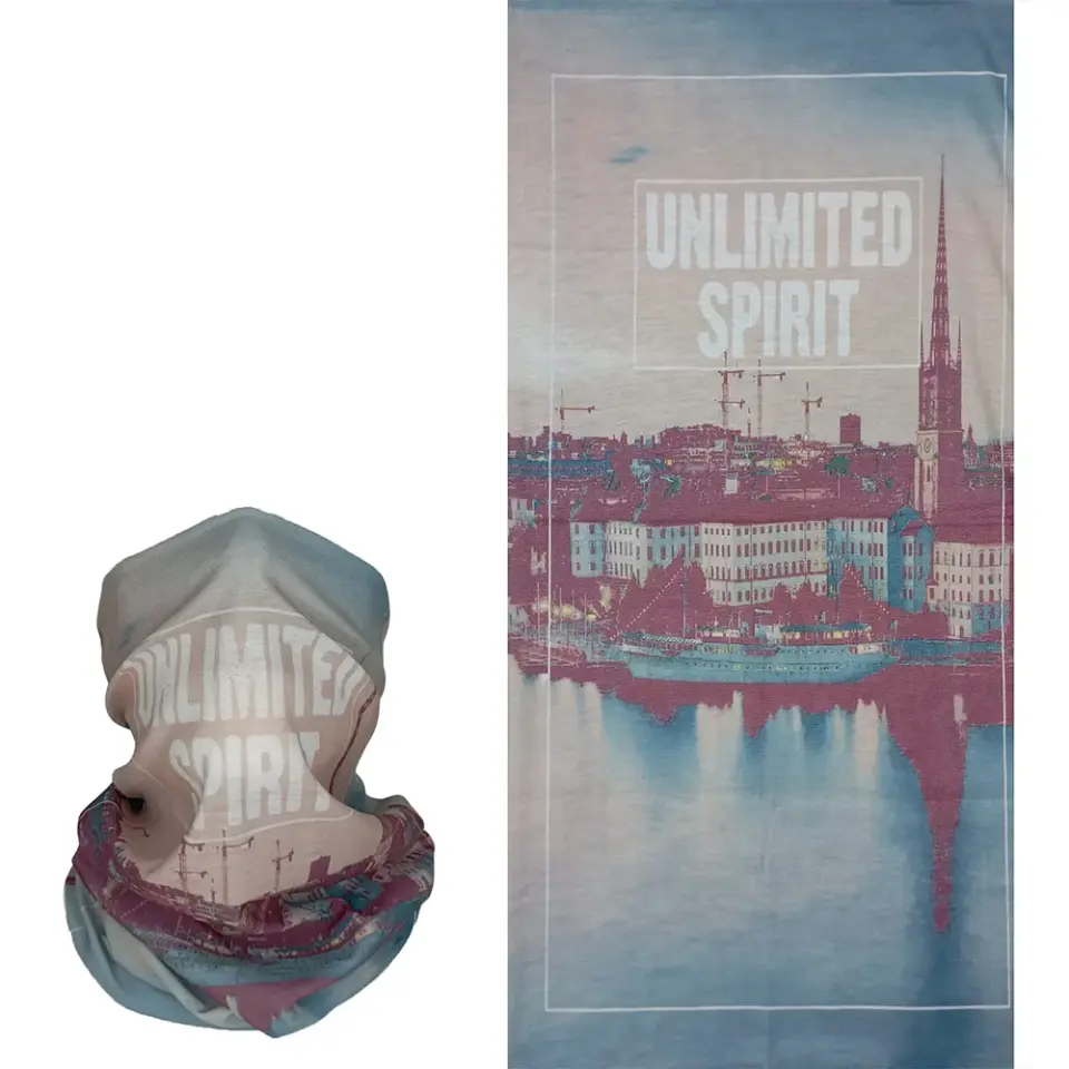 Unlimited Spirit Şehir Desenli saça bağlanan buff Boru Bandana Saç Bandı