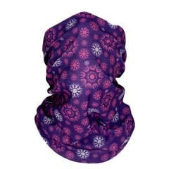 Mor Pembe Mandala Desenli Çok Amaçlı Bandana Boyunluk - Mistik Tarz