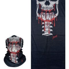 Kanlı Kafatası Desenli Buff – Asi Tarz Çok Amaçlı Boyunluk & Bandana