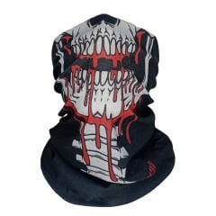 Kanlı Kafatası Desenli Buff – Asi Tarz Çok Amaçlı Boyunluk & Bandana
