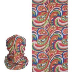 Canlı Retro Desenli Buff – Renkli Çok Amaçlı Bandana & Boyunluk