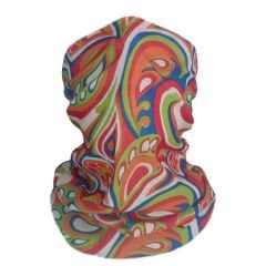 Canlı Retro Desenli Buff – Renkli Çok Amaçlı Bandana & Boyunluk