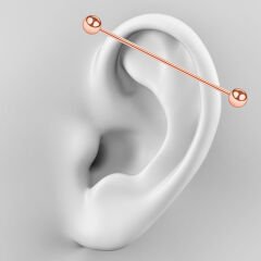 Toplu Rose Çelik 1,6 mm Düz Bar Piercing, Köprü-Industrial