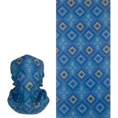 Mavi Tribal Desenli Buff – Etnik Geometrik Çok Amaçlı Bandana