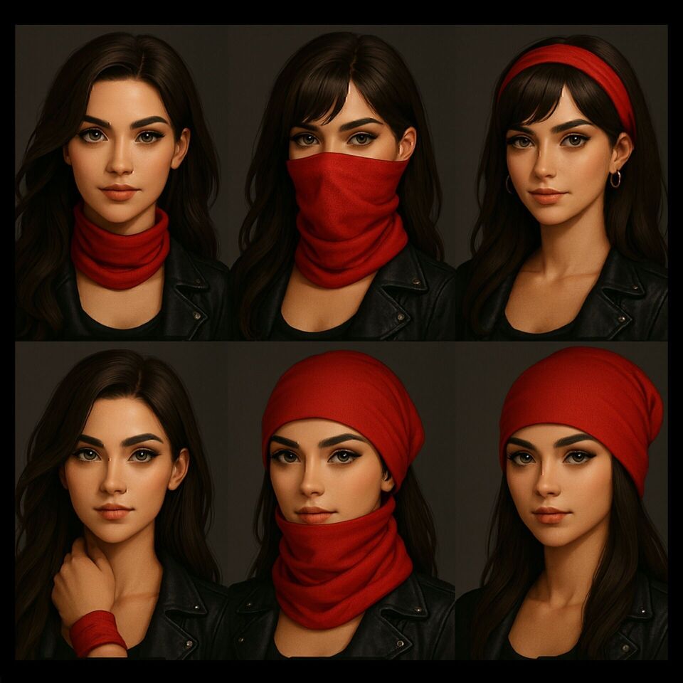 Boho Paisley Desenli Retro Çiçekli Çok Amaçlı Bandana - Çok Amaçlı Boyunluk