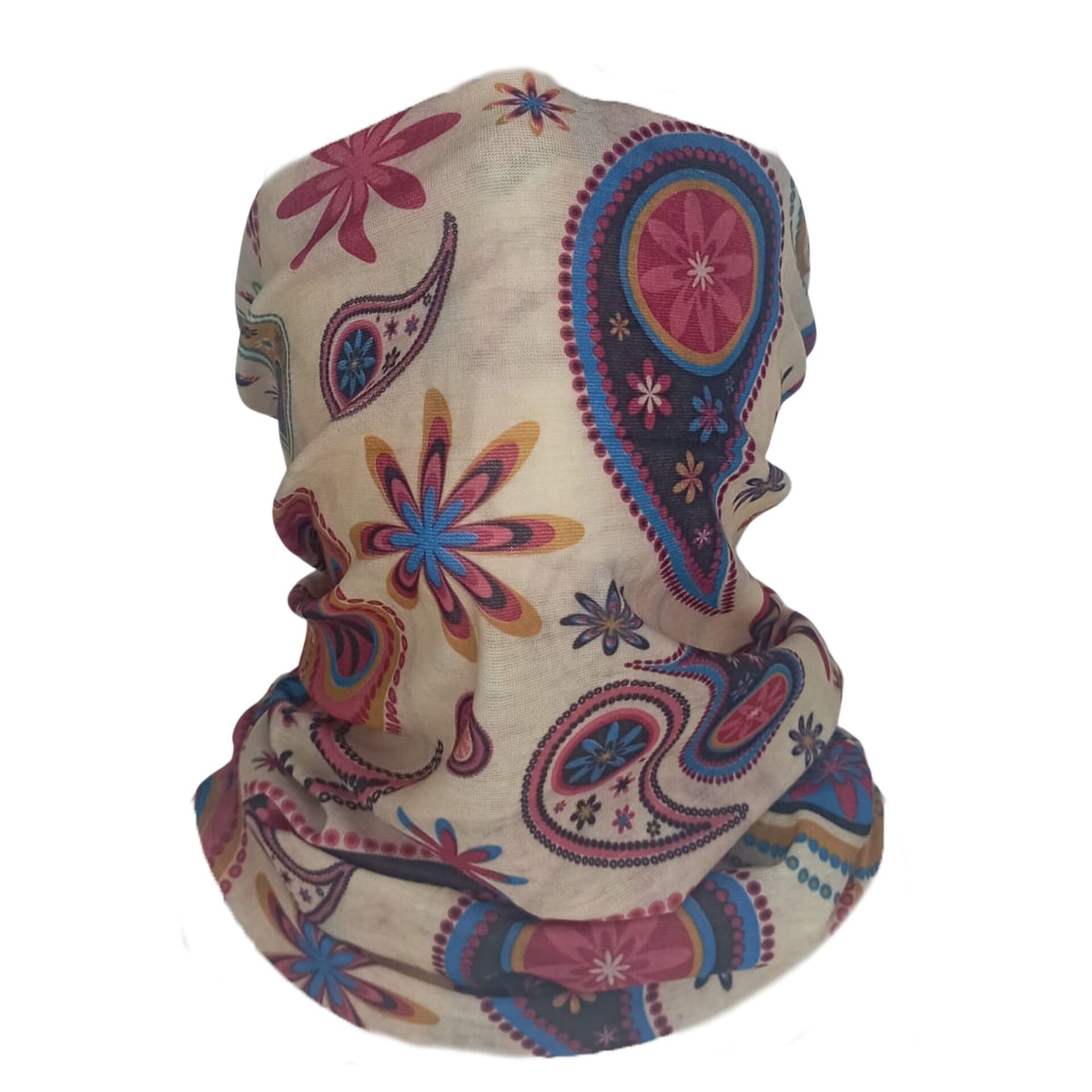 Boho Paisley Desenli Retro Çiçekli Çok Amaçlı Bandana - Çok Amaçlı Boyunluk