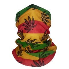 Yaprak Desenli Kırmızı Sarı Yeşil Boru Bandana