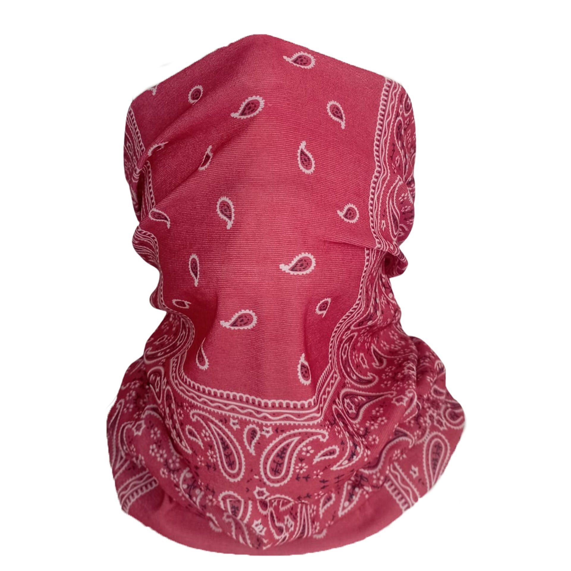 Kırmızı Bandana Desenli Buff – Klasik Tarz Boru Bandana