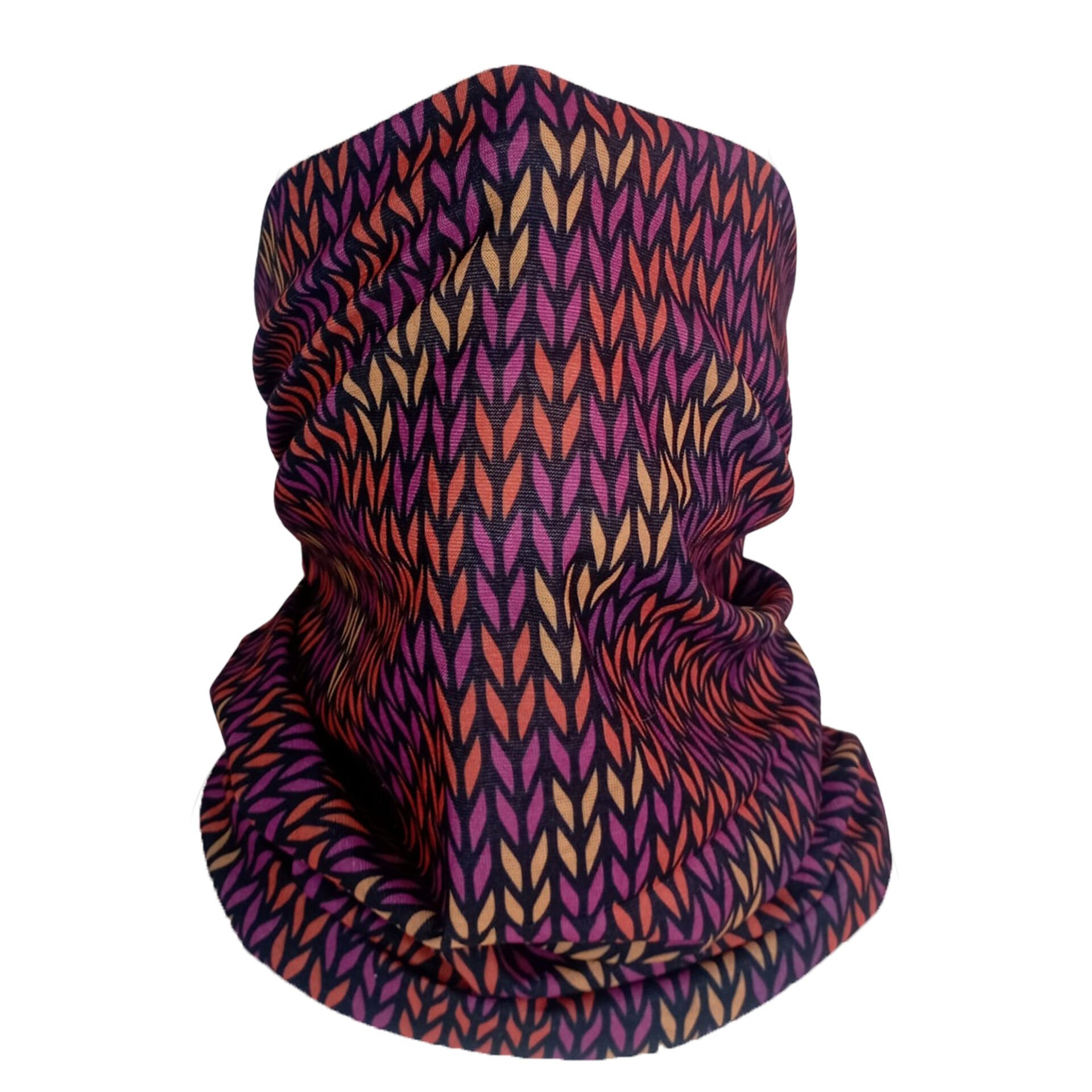 Renkli Zikzak Desenli Buff – Enerji Katkılı Boru Bandana