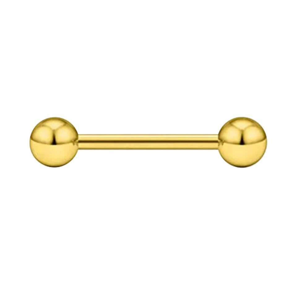 Toplu Gold Çelik 1,6 mm Düz Bar Piercing, Dil-Venom-Transverse Lobe
