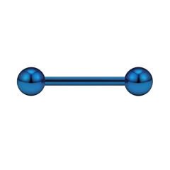 Toplu Mavi Çelik 1,6 mm Düz Bar Piercing, Dil-Venom-Transverse Lobe