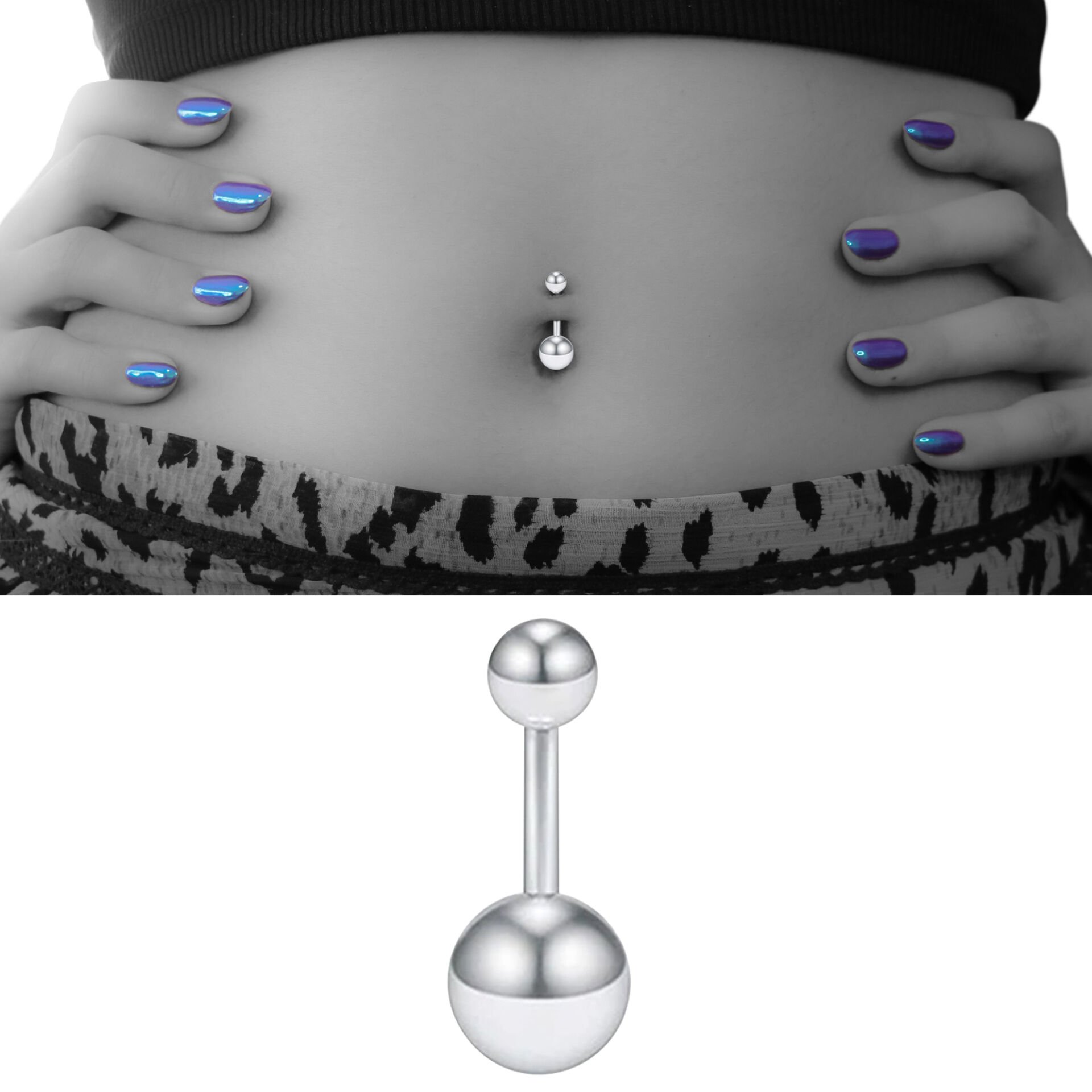 Toplu Çelik Göbek Piercing