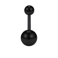 Toplu Siyah Çelik Göbek Piercing
