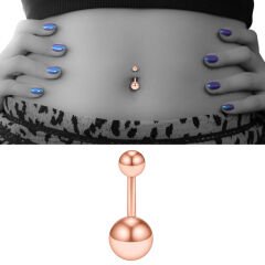 Toplu Rose Çelik Göbek Piercing