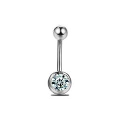 Taşlı Toplu Çelik Göbek Piercing